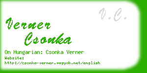 verner csonka business card
